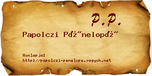 Papolczi Pénelopé névjegykártya